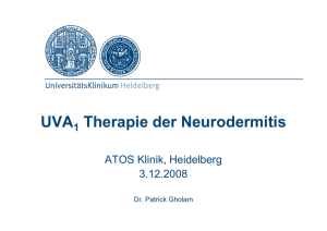UVA1 Therapie der Neurodermitis