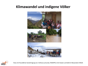 Indigene Völker und Klimawandel - Institut für Ökologie und Aktions
