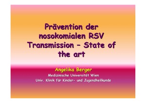 Prävention der nosokomialen RSV Transmission – State of the art