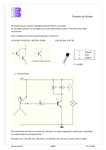 Transistor als Schalter - Laborübung als PDF-Dokument
