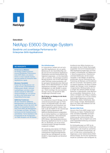 NetApp Datenblatt – NetApp E5600 Storage-System