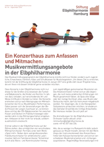 Musikvermittlungsangebote in der Elbphilharmonie