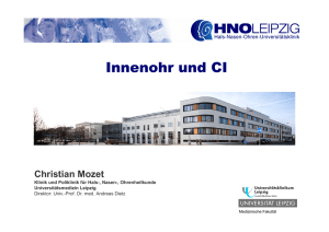 Innenohr und CI Humanmedizin 2013 neu - HNO