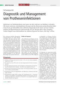 Diagnostik und Management von Protheseninfektionen