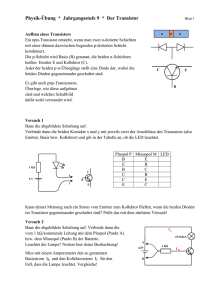 Physik-Übung * Jahrgangsstufe 9 * Der Transistor