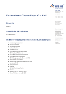Kundenreferenz ThyssenKrupp AG – Stahl