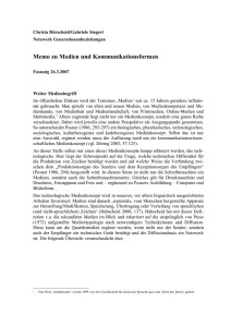Memo zu Medien und Kommunikationsformen — 08.04.2008 pdf 66KB