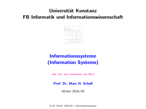 Information Systems - Fachbereich Informatik und