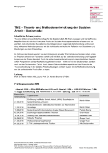 TME – Theorie- und Methodenentwicklung der Sozialen Arbeit