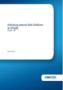 Anbindung externer Web-Verfahren an ePayBL