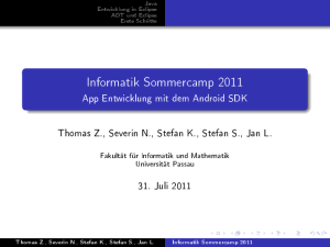 Informatik Sommercamp 2011 - Sosy-Lab