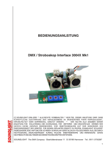 Soundlight DMX Stroboskop Controller Produktdatenblatt