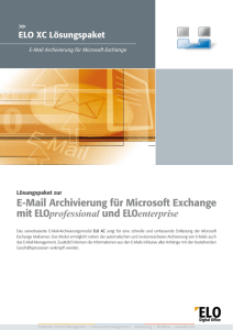 E-Mailarchivierung für MS Exchange