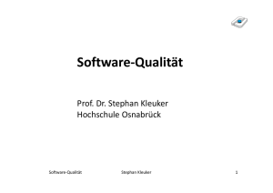 Software-Qualität - Hochschule Osnabrück