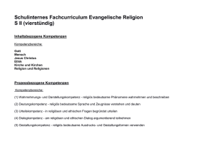 Schulinternes Curriculum Evangelische Religion