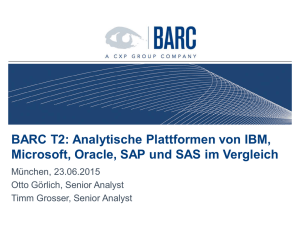 Analytische Plattformen von IBM, Microsoft, Oracle, SAP und SAS im