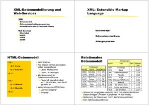 XML-Datenmodellierung und Web-Services XML