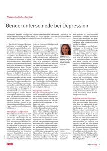 Genderunterschiede bei Depression