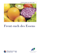 Freut euch des Essens - Stiftung Alterswohnungen der Stadt Zürich