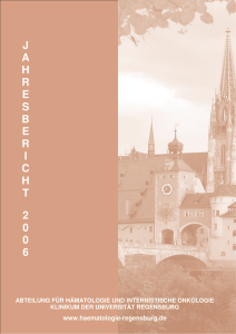 jahresbericht 2 0 0 6 - Universitätsklinikum Regensburg