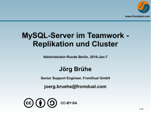 MySQL-Server im Teamwork - Replikation und Cluster