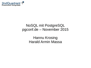 NoSQL mit PostgreSQL pgconf.de – November