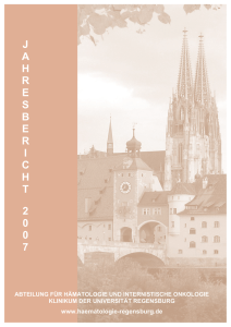 jahresbericht 2 0 0 7 - Universitätsklinikum Regensburg