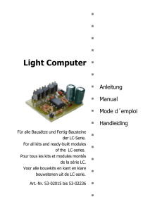 Anleitung Light Computer LC