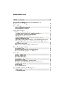 Inhaltsverzeichnis - Institut für Medizinethik und Ethik im