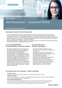 Abschlussarbeit – Embedded NoSQL - Karriereperspektiven