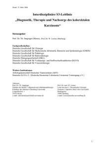 Interdisziplinäre S3-Leitlinie „Diagnostik, Therapie und Nachsorge