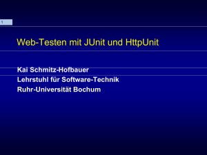JUnit - homepage.ruhr-uni-bochum.de - Ruhr