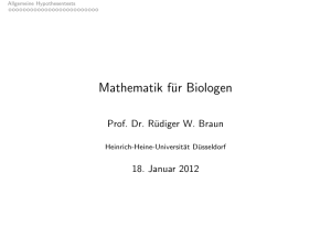 Mathematik für Biologen - Heinrich-Heine