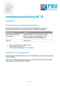 Installationsanleitung NX 10 - PBU CAD