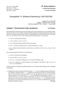 TU Kaiserslautern Übungsblatt 13: Software