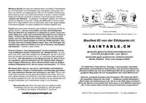 Das Manifest von Saintable als Heft