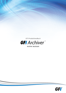 GFI-Produkthandbuch Archive Assistant