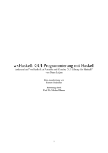 wxHaskell: GUI-Programmierung mit Haskell