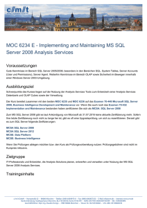 MOC 6234 E - Implementing and Maintaining MS SQL Server 2008