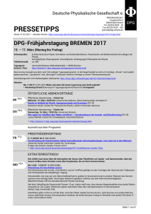 pressetipps - Deutsche Physikalische Gesellschaft