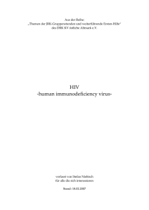 HIV -human immunodeficiency virus-