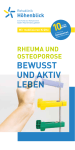 Rheuma und Osteoporose - Rehaklinik Höhenblick