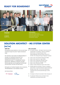 SOLUTION ARCHITECT – MS SYSTEM CENTER