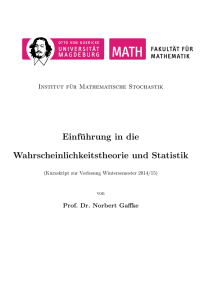 Kurzskript - Institut für Mathematische Stochastik
