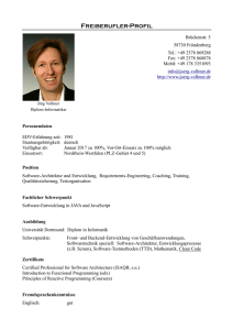 Freiberufler-Profil - Informatikbüro Jörg Vollmer