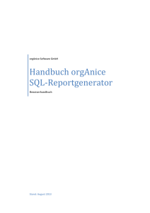 Handbuch orgAnice SQL