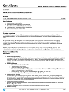 HP IMC Wireless Services Manager Software