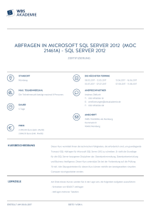 Abfragen in Microsoft SQL Server 2012 (MOC