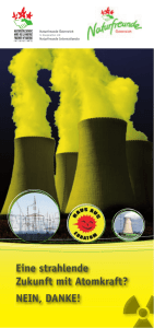 Folder "Eine strahlende Zukunft mit Atomkraft? Nein, danke!"