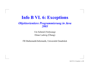 Info B VL 6: Exceptions